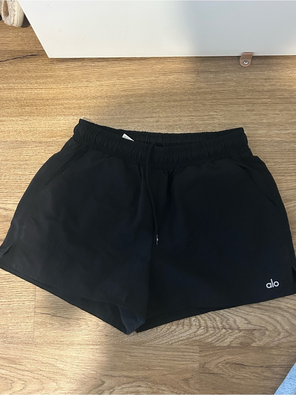 Alo Black Athletic Shorts with Elastic Waist